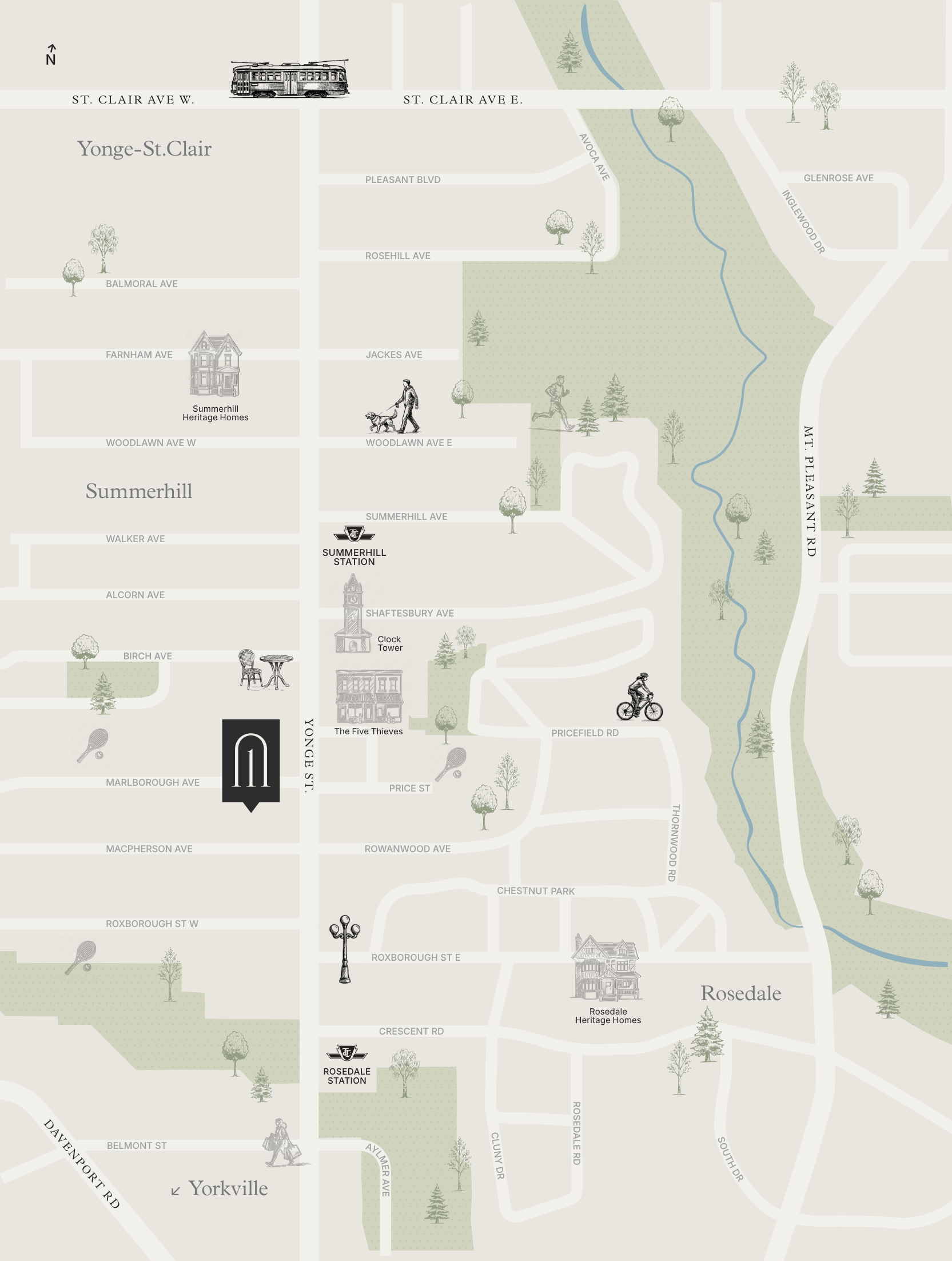 Area amenities map